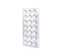 Bulevisiter Hard Transparent Plastic Chocolate for Making Chocolates and Candies, Food-Grade Polycarbonate Candy Molding Tray with Non-(Threaded Circular)