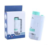 Bulevisiter HD Optical Microscope for Kids, Portable Handheld 60X-120X Zoom with LED Light, Compatible with Smartphones for Children 8 Years and Up(Green)