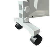 Bulevisiter Infrared Heater Stand with Wheels Adjustable Mobile Bracket Feet for Electric Panel Heaters up to 3cm Thick, 360° Rolling Casters, 2 Pack White/Black(White)