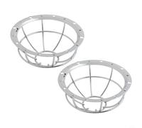 Bulevisiter Iron Smoke Detector Protective Cover for Fire Safety, Sprinkler Cage Bracket with For Long lasting Mesh Design, Silver 13.2 x 6.5 cm(2PCS)