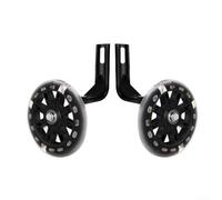 Bulevisiter Kids For Bike Training Wheels for 14 16 20 Inch Bicycles - Black PU Flashing Balance Wheels with Magnetic Luminescence, No Batteries Required,(16inch)