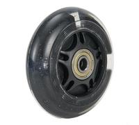 Bulevisiter LED Flashing Wheels 80mm for Scooter - ABED Compatible Rear Back Flash Wheel with 80mm Diameter, 2.2cm Thick PU Skate Wheels, High ABED-7 Bearings, Alloy(Black)