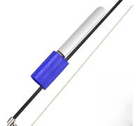 Bulevisiter LED Glow Night Fishing Rod Tip Clip Lightstick Bite Alarm Waterproof Plastic CR425 Battery Powered Lamp with Mounting Clips for Sea and Rock Fishing(Green)