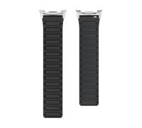 Bulevisiter Magnetic Straps For Samsung Watch 8 Classic, Magnetic Silicone Sport Straps, Watch Band Adjustable Wristband For Men Women 5.9-6.7 Inch(Black orange)