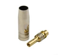 Bulevisiter MB 15AK MIG/MAG Welding Tips 0.8x25mm with M6 Gas Nozzle Tip Holder for Rilon, Riland, Jasic, Mitech, Chiry, UNT, Krypton, Longetivity,(SKU)