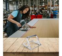 Bulevisiter Metal Folding Table Saw Stand with Adjustable Height 45-130mm for Cutting Machine Support and Woodworking Projects(A)