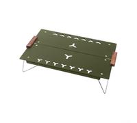 Bulevisiter Mini Camping Table for Outdoor Use | Folding Picnic Table | Portable Ultralight Camping Table 30x20.5 cm | Aluminum Alloy Frame | Lightweight Travel Table for(Green)
