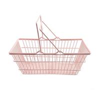 Bulevisiter Mini Storage Basket for Home Organization, Iron Desktop Bin for Cosmetics Jewelry and Accessories, Small Decorative Basket for Girls, 14.5(Large)