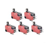 Bulevisiter Miniature Limit Switch V-155-1C25 1NO 1NC 250V 15A Momentary Travel Switch for Industrial Control Applications, 3-Terminal AC/DC Mechanism with Silver