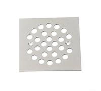 Bulevisiter Modern Round & Square Floor Drain Cover, Stainless Steel Bathroom Shower Drain Grate, 10X10cm Screw Anti Clog For 4-14 Inch Drains(Square - silver)