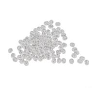 Bulevisiter Oval Cross Beads 100pcs Set of Transparent Plastic Fishing Lure Beads for Sea Fishing, 3x5mm 4.7x6mm 5x8mm Terminal Tackle Accessories(transparent)