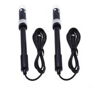 Bulevisiter PH Sensor Probe for Arduino - 2 Pack, pH Electrode with 0-14 Range, BNC Connector, Plastic Shell, for Experiment and Data Measurement in Business &