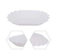 Bulevisiter Plastic Coffee Beans Sample Tray - 300ml Food-Grade Display Dish for Coffee, Snacks, Biscuits - Heat & Cold Resistant (120°C/-20°C) -(White)