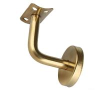 Bulevisiter Polished Brass Handrail Brackets, Heavy Duty Handrail Stair Brackets, Staircase Hand Rail Bracket for Stair Bannister Handrail