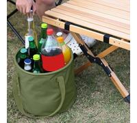 Bulevisiter Portable Foldable Bucket with Handle, 20L Collapsible Water Storage for Camping Fishing Gardening, PVC Mesh Material, Lightweight & For Lasting Outdoor Bucket for(Coffee 10L)