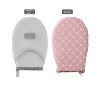 Bulevisiter Portable Handheld Ironing Board Glove, High Resistant Sleeve and Collar Ironing Pad, Compact 23x15x3cm Polyester-Sponge Ironing Tool(D)