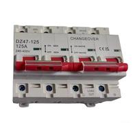 Bulevisiter Power Transfer Switch,Power To Generator Change-over Switch Single-Phase 240-400V,4-Pole Transfer Switch DIN Rail Mount Electrical Equipment(80A)