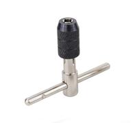 Bulevisiter Ratcheting Tap Wrench to M6, T-Handle Tap Wrench for Metric, Adjustable Silver Tap Holder Wrench with Chrome Vanadium Steel Construction for Home and