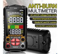 Bulevisiter Rechargeable 625A Digital Multimeter for AC/DC Voltage Current Measurement, 1000V DC 750V AC with VA Color Screen, NCV Detection, Frequency, Data Hold, Auto(High)