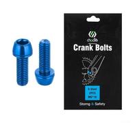 Bulevisiter Replacement Crankset Bolts M6 x 18mm with Washer for Crank Arm Fixing - Compatible with Road and Mountain Bikes, Steel(blue)