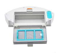 Bulevisiter Replacement Dust Box and Water Tank for Conga 999/1990/2290/990/1790 Robot Vacuum Cleaner, Compatible with 900 1000 Series, 2-in- Cleaning Solution(White)