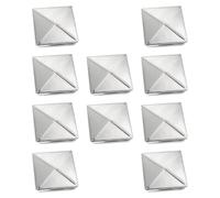 Bulevisiter Square Post Cap Pyramid Style Stainless Steel Fence Post Topper-Galvanized Column Cover Protection For Outdoor Posts Weather Resistant(10pcs 80mm)