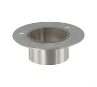 Bulevisiter Stainless Steel Handrail Bracket with Round Flange for 38mm or 51mm Diameter Pipe, Wall, Floor or Ceiling Mounted Rail Support for Wardrobe, Display Rack,(38mm)
