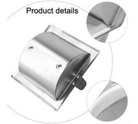 Bulevisiter Stainless Steel Recessed Toilet Paper Holder with Space-Saving Design for Modern Bathroom Installation, 15.5x15.5x4.8cm Silver Finish(SKU)