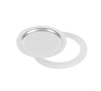 Bulevisiter Stovetop Espresso Coffee Maker Replacement Gasket Seal,Replacement Gasket Seal, For Coffee Espresso Moka Stove Pot Top Silicone Rubber,White(3 cup+sieve)