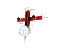 Bulevisiter Table Saw Dial Indicator for Parallelism Calibration, Aluminum Alloy Alignment Gauge for Woodworking Tools with 3dB Bandwidth Measurement Accuracy(Red (Long))
