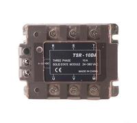 Bulevisiter Three-Phase Solid State For Relay Module 380VAC 40A TSR-10DA for Industrial Automation, DC Controlled AC with Pure Copper Terminal and Heat Dissipation Plate