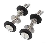 Bulevisiter Toilet Cistern to Pan Fixing Kit with Close Coupling Bolts and Sealing Washers for WC Installation, 304 Stainless Steel & Rubber, 2-Pack