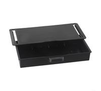 Bulevisiter Under Desk Drawer, Large Capacity Desk Organizer Box, With Self-Adhesive Under Desk Storage Drawers Slide-Out Under Table Storage(Black)
