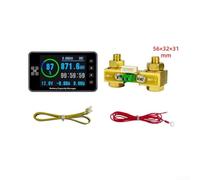 Bulevisiter VA9910 3.5 Inch Color LCD Coulomb Meter with Wireless Connectivity and For SD Card Data Logging for Battery, 8-120V Power Meter for RV Forklift Solar(A)