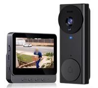 Bulevisiter Video Doorbell Camera Wireless, 4.3 Inch Screen, Smart HD Video Monitoring, Two-Way Audio/Talk Night-Vision 130° Wide Angle