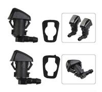 Bulevisiter Windshield Washer Nozzle Pair Compatible with for Grand Cherokee 2011-2017, Front Left Driver and Right Passenger Side Replacement, Black Plastic