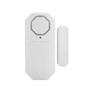 Bulevisiter Wireless Door Alarm for Home Security - 140 dB Adjustable Volume with Remote Control, 5-Mode Sound & Light (Light Reminder, SOS, Door Chime), ABS