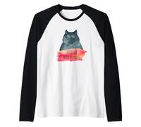 Bulgakov "Master and Margarita" Cyrillic Quote Cat Raglan Baseball Tee
