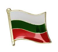 Bulgaria Bulgarian National Flag Metal Enamel Pin Badge - 1.9cm x 1.6cm - Hard Enamel Tricolor Lapel Pin - White, Green, Red Patriotic Symbol for Jacket, Hat