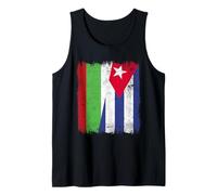 Bulgaria Cuba Half Flag Bulgarian Cuban Heritage Tank Top
