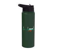 Bulgaria Flag Map Bulgarian Roots Heartbeat EKG Pulse Stainless Steel Insulated Water Bottle