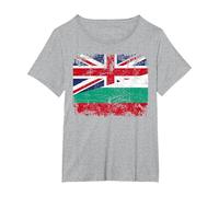 Bulgaria Half Britain UK Friendship Flag Bulgarian T-Shirt, Women's Plus, Heather Grey, 2X