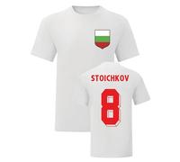 Bulgaria Hristo Stoichkov National Hero Tee in White | Size: XS Bulgaria White XS