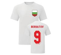 Bulgaria Men's Dimitar Berbatov National Hero Tee in White | Size: 2XL Bulgaria White 2XL