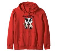 Bulgaria Pride Cute Bulgarian Badger Zip Hoodie