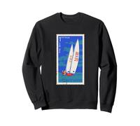 Bulgaria Sailing Post Stamp SOVI8 Vintage Propaganda Sweatshirt