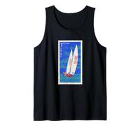 Bulgaria Sailing Post Stamp SOVI8 Vintage Propaganda Tank Top