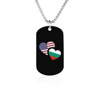 Bulgaria U.S. Flag Fashion Pendant Necklace Chain Personalized Graphic Jewellery