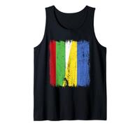 Bulgaria Ukraine Half Flag Bulgarian Ukrainian Heritage Tank Top