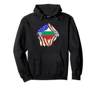 Bulgaria USA America Chest Bulgarian Pride Bulgarian Roots Pullover Hoodie